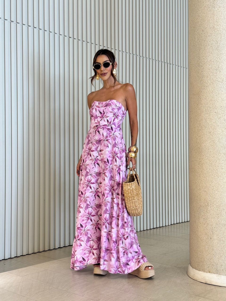 VESTIDO ESTHER ESTAMPADO ROSA