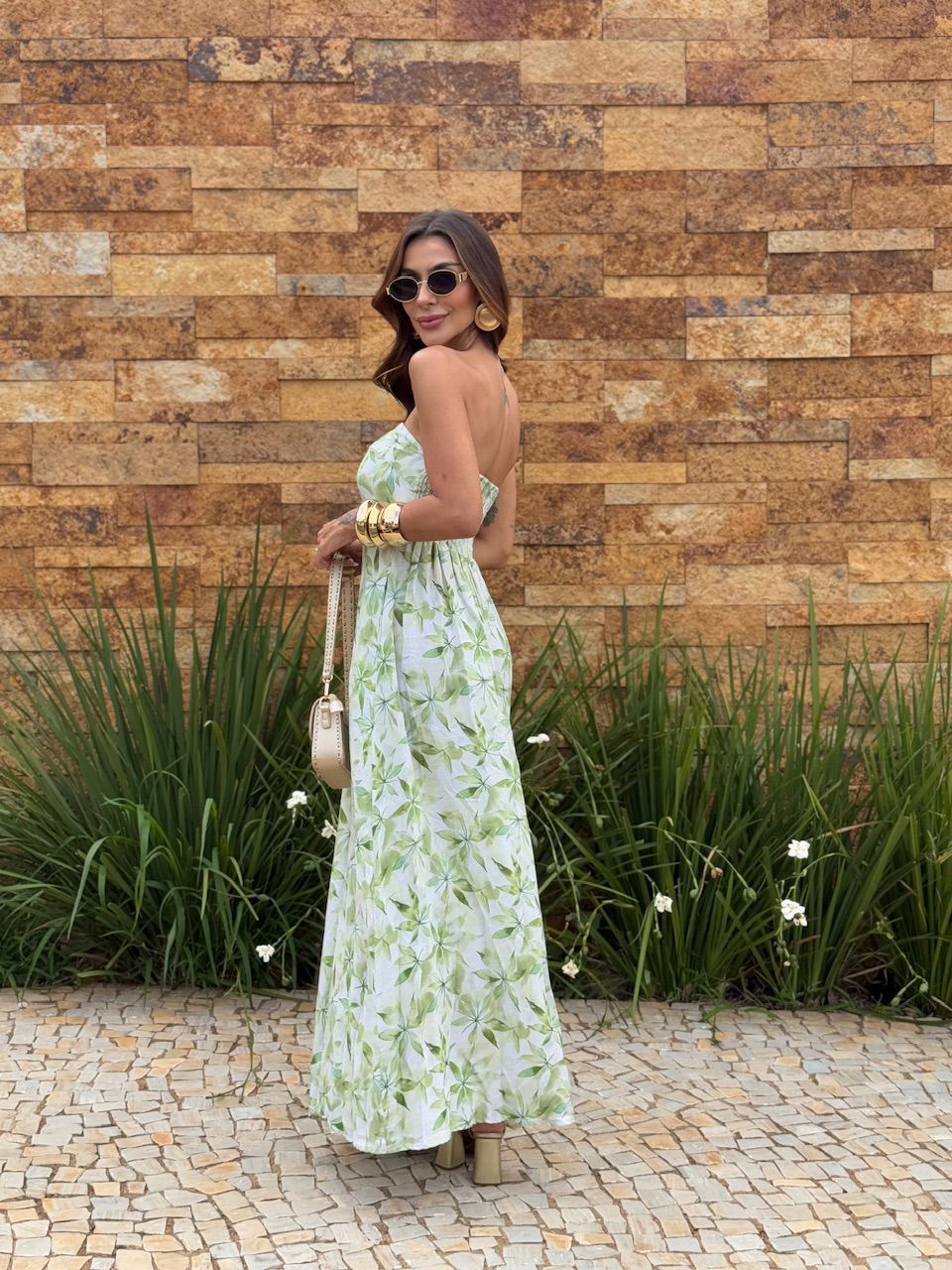 VESTIDO ESTHER ESTAMPADO VERDE