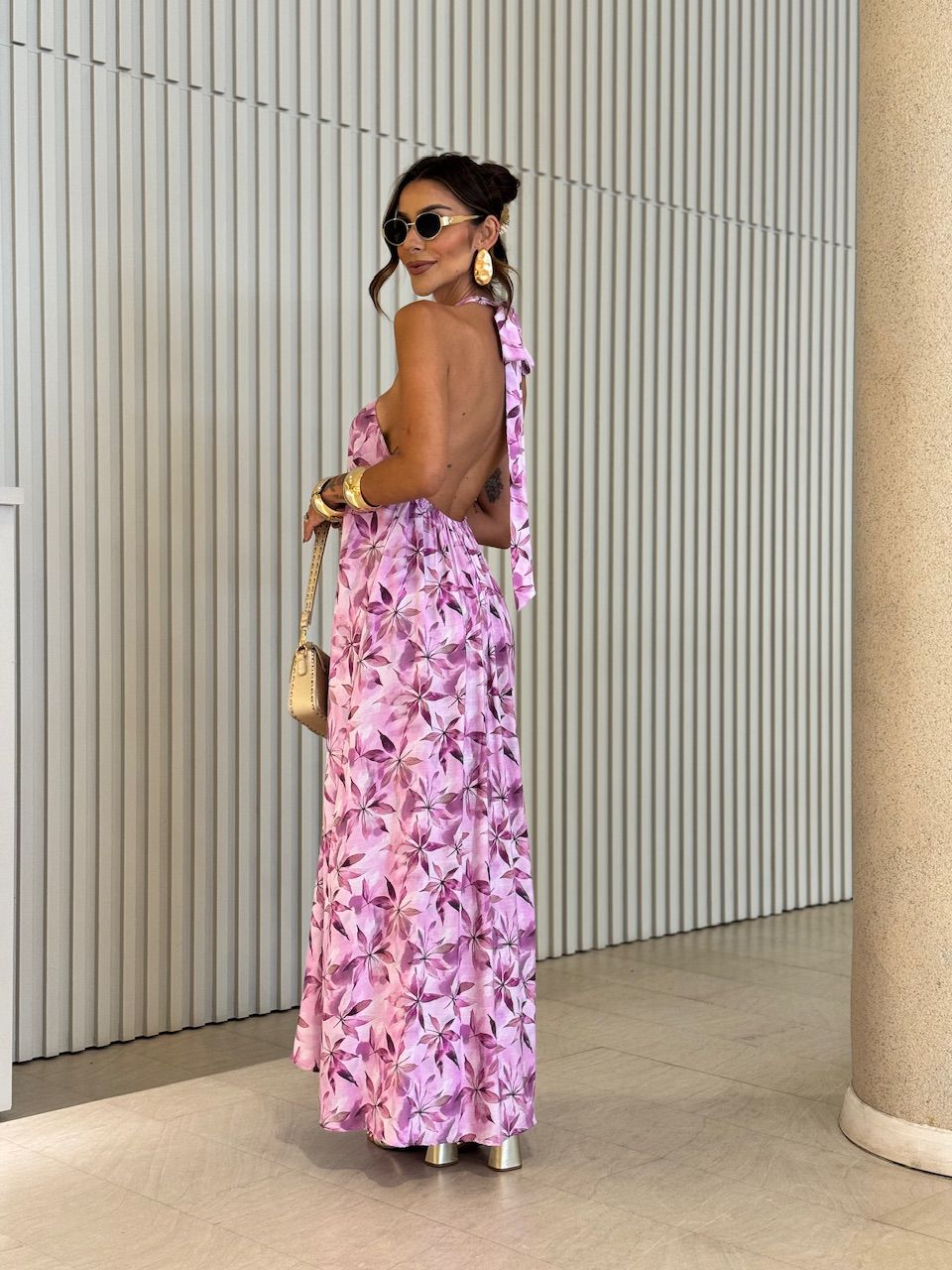 VESTIDO MARCELI ESTAMPADO ROSA