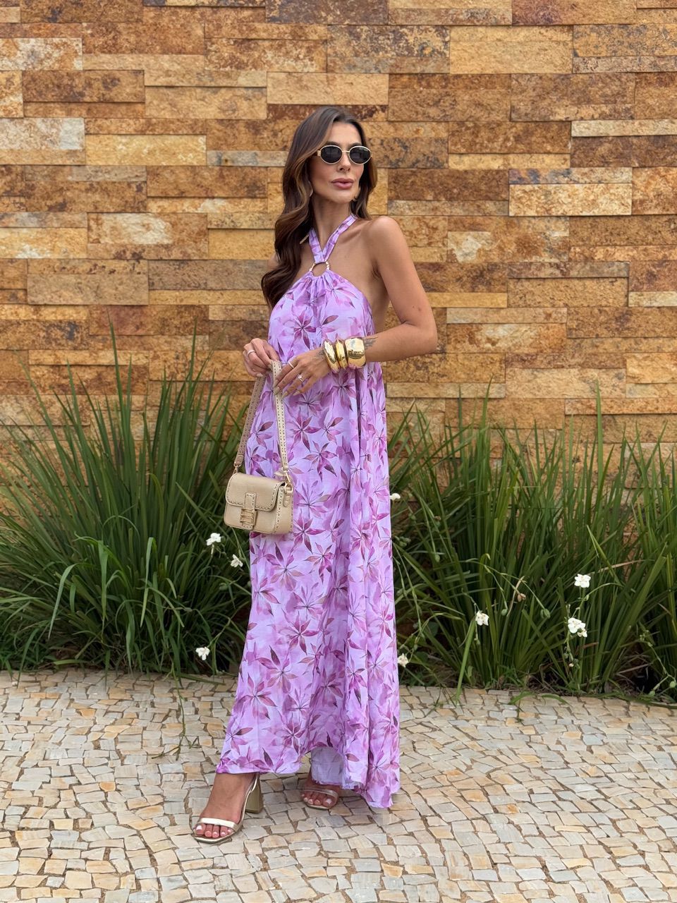 VESTIDO MARCELI ESTAMPADO ROSA