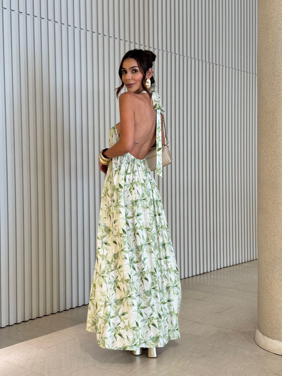 VESTIDO MARCELI ESTAMPADO VERDE