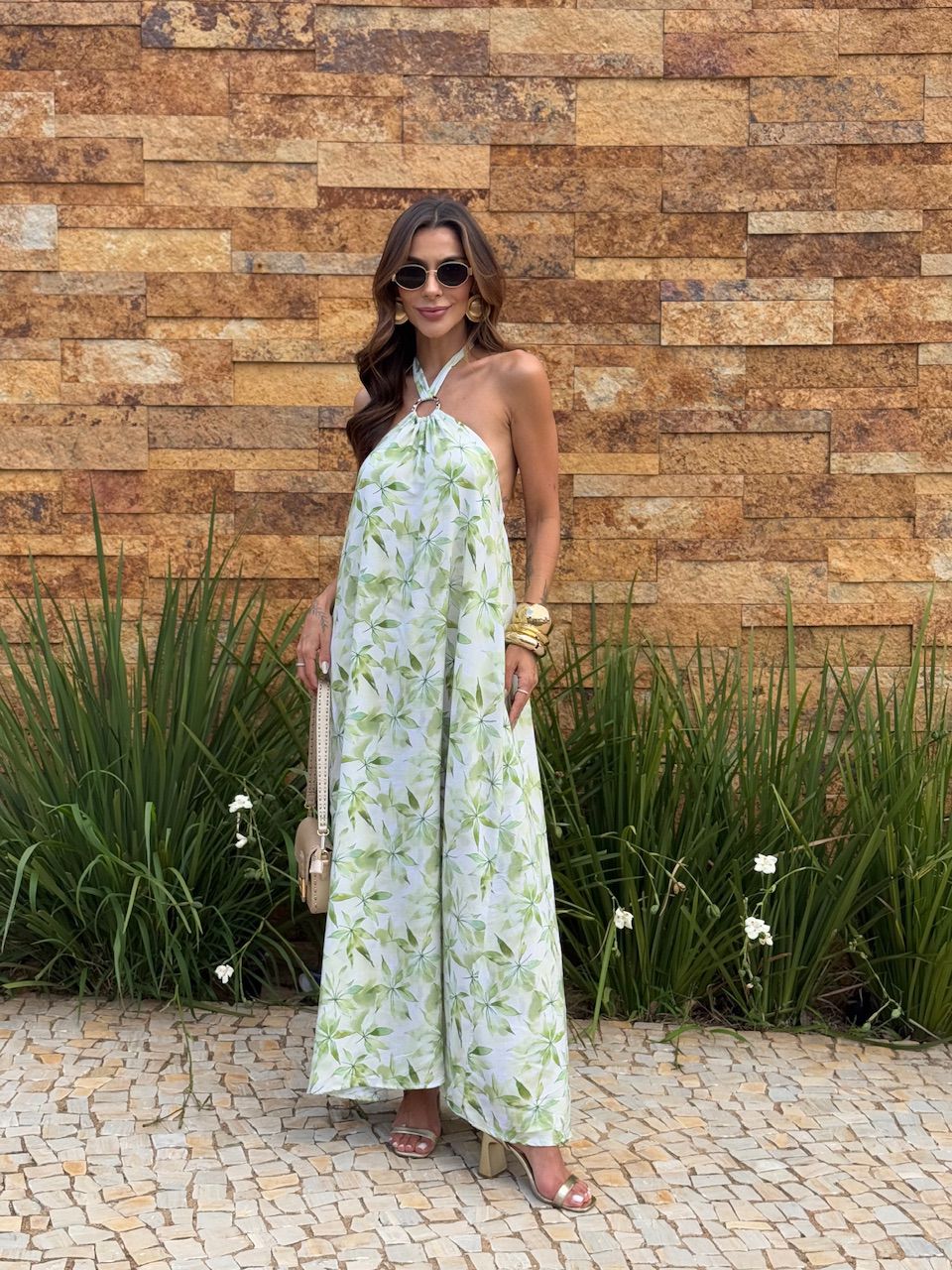 VESTIDO MARCELI ESTAMPADO VERDE