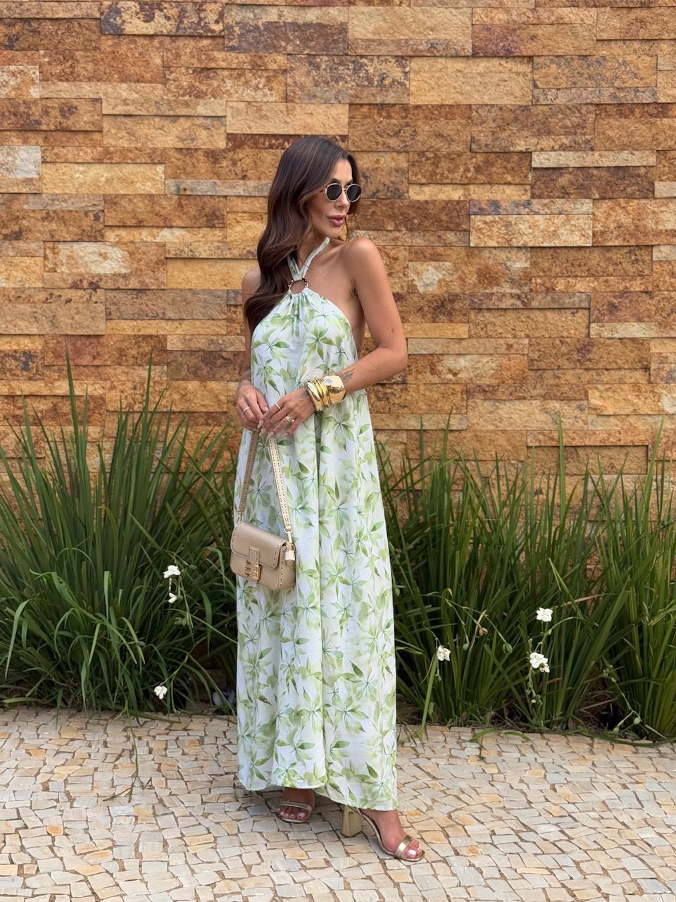 VESTIDO MARCELI ESTAMPADO VERDE