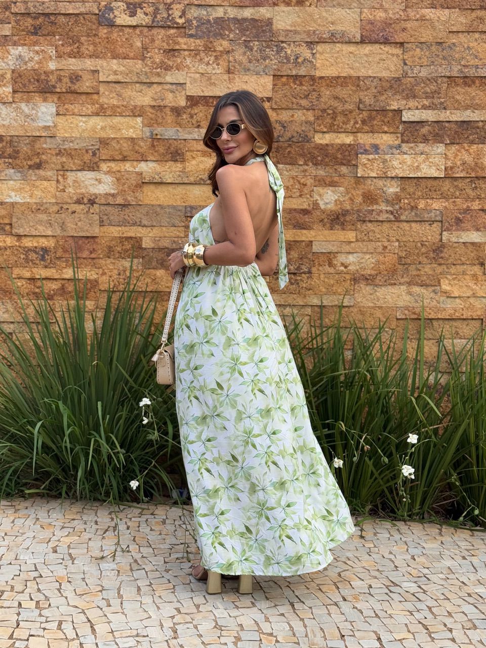 VESTIDO MARCELI ESTAMPADO VERDE