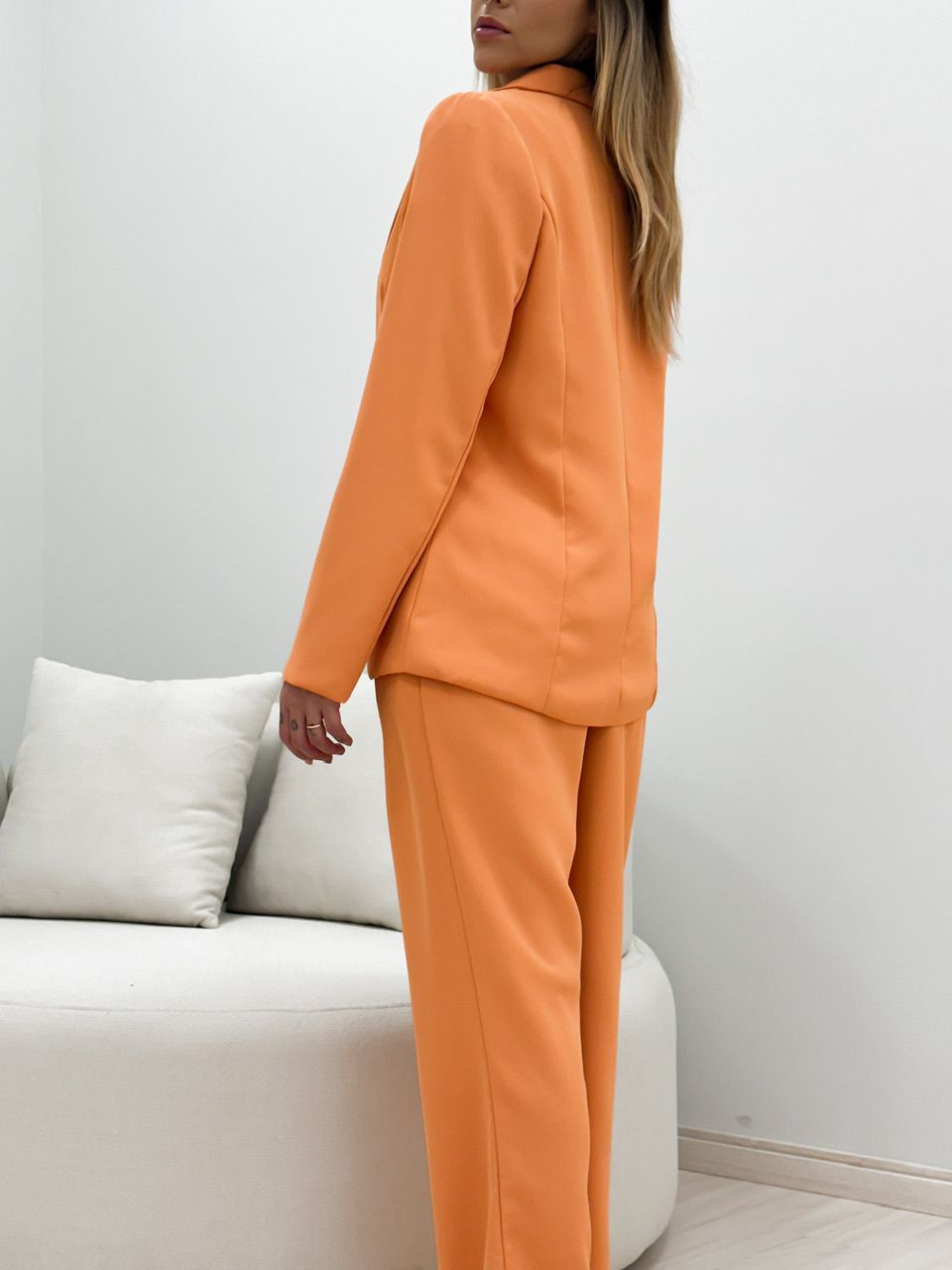 CONJUNTO BLAZER COM CALÇA LARANJA