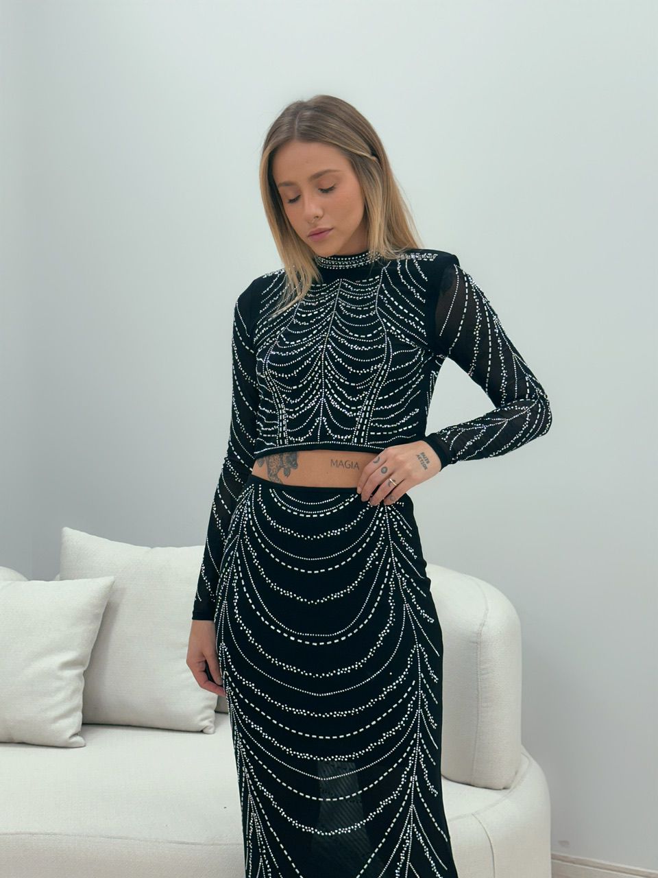 CONJUNTO BRILHO PRETO