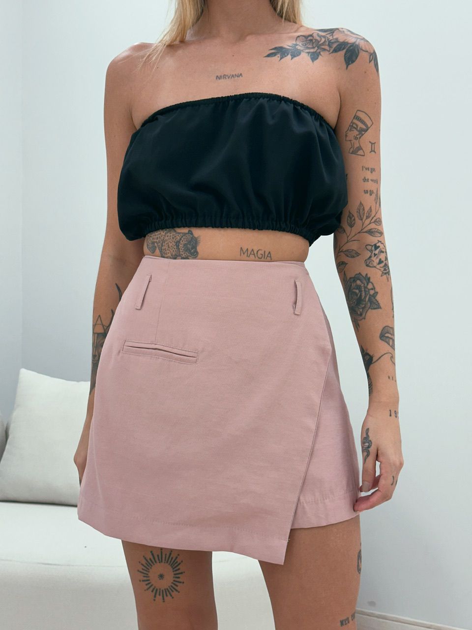 SHORT SAIA JULIA CINTO ROSA - 0048350031 - CAROLLA FERRARO