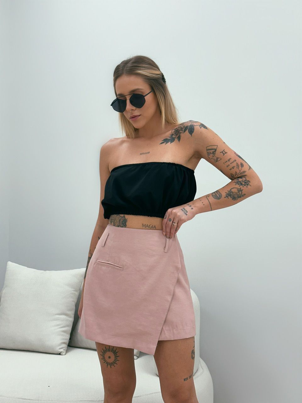 SHORT SAIA JULIA CINTO ROSA