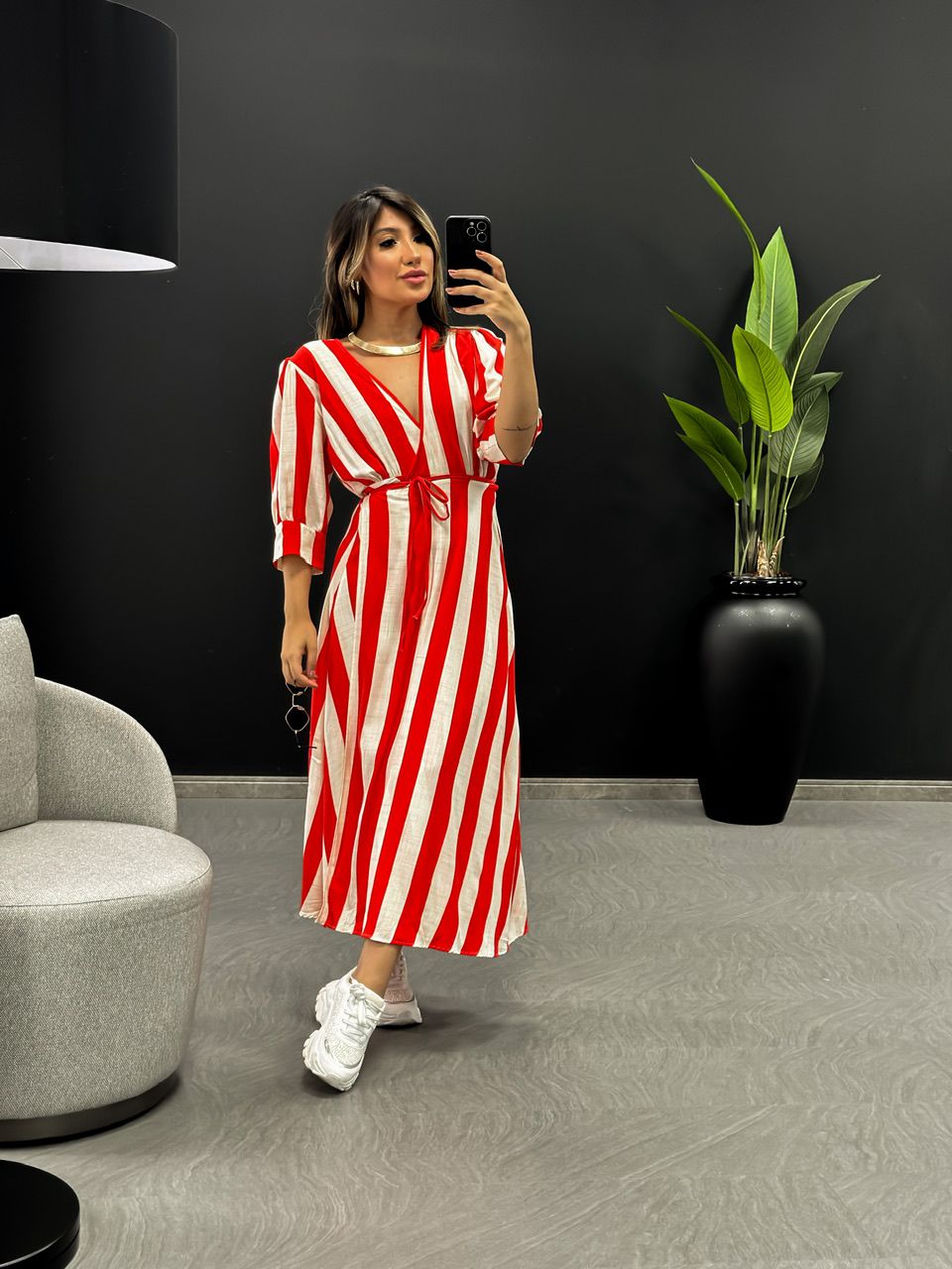VESTIDO BRUNA ENVELOPE VERMELHO