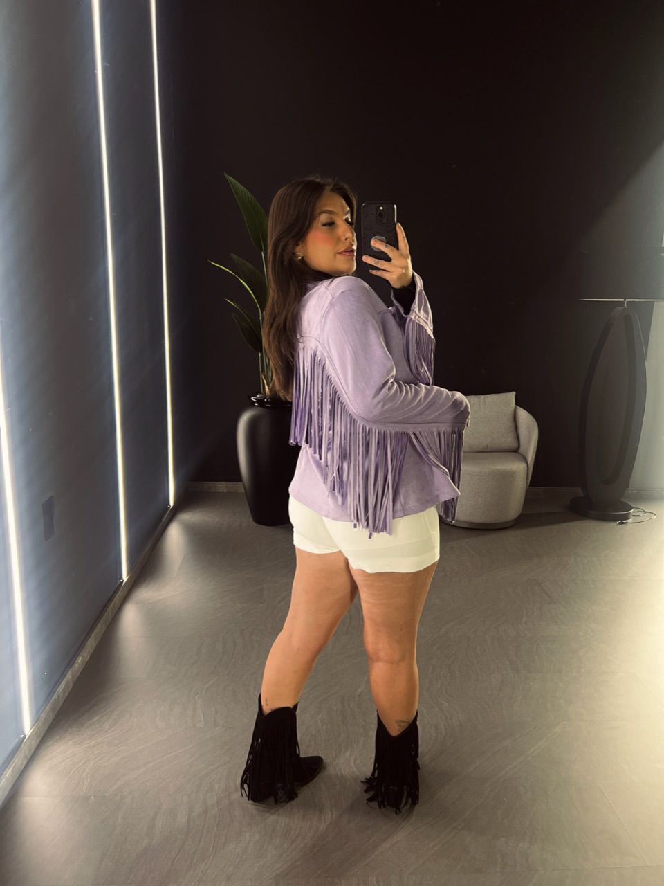 CAMISA VIVIAN FRANJAS LILÁS