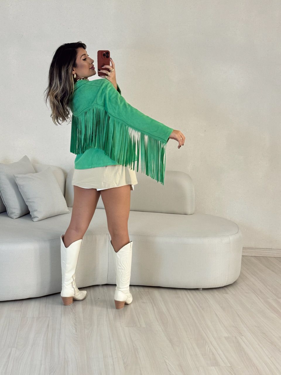 CAMISA VIVIAN FRANJAS VERDE