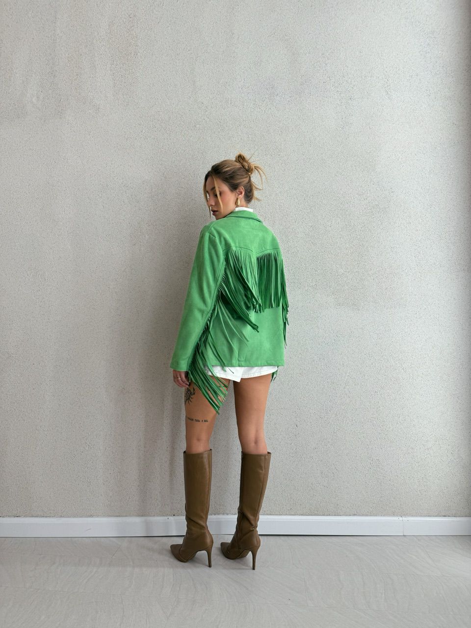 CAMISA VIVIAN FRANJAS VERDE