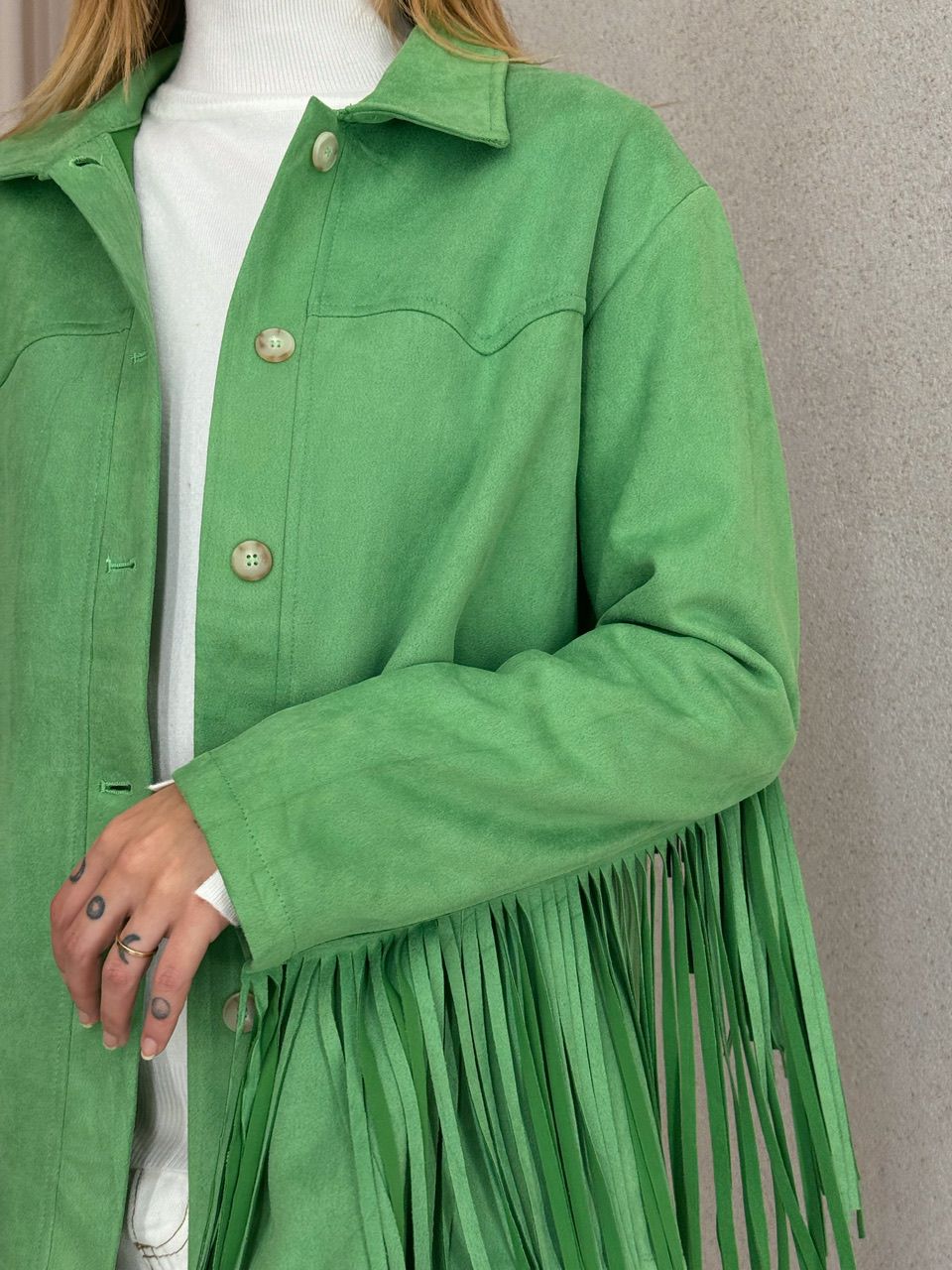 CAMISA VIVIAN FRANJAS VERDE