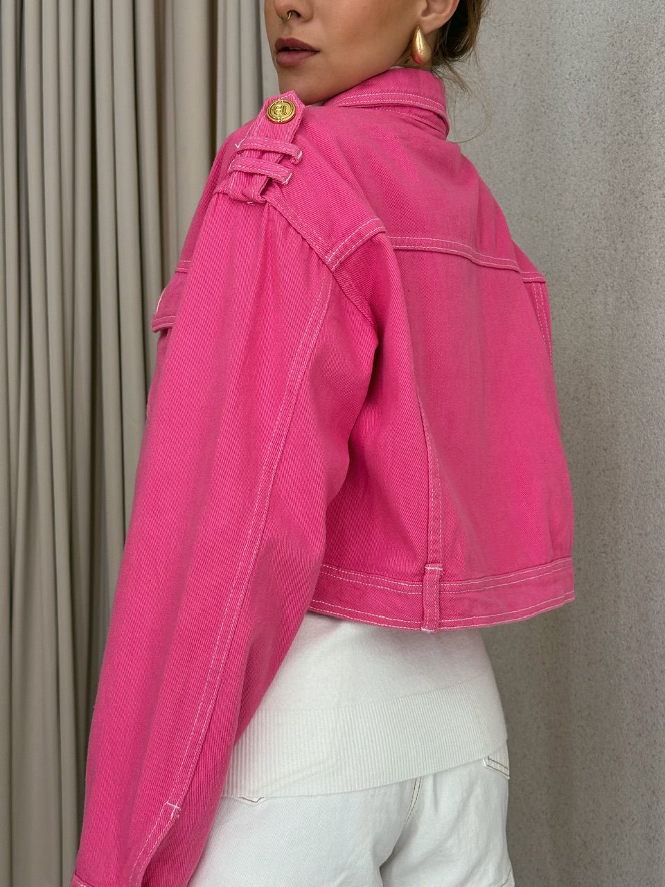 JAQUETA ALESSANDRA JEANS ROSA