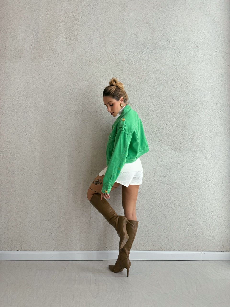 JAQUETA ALESSANDRA JEANS VERDE