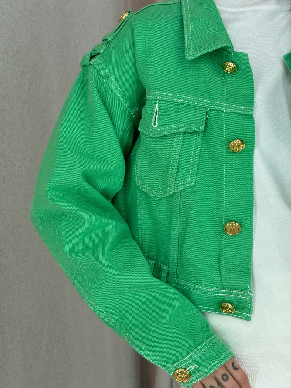 JAQUETA ALESSANDRA JEANS VERDE
