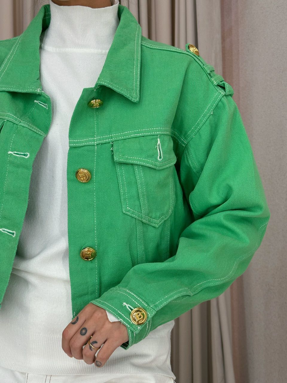 JAQUETA ALESSANDRA JEANS VERDE