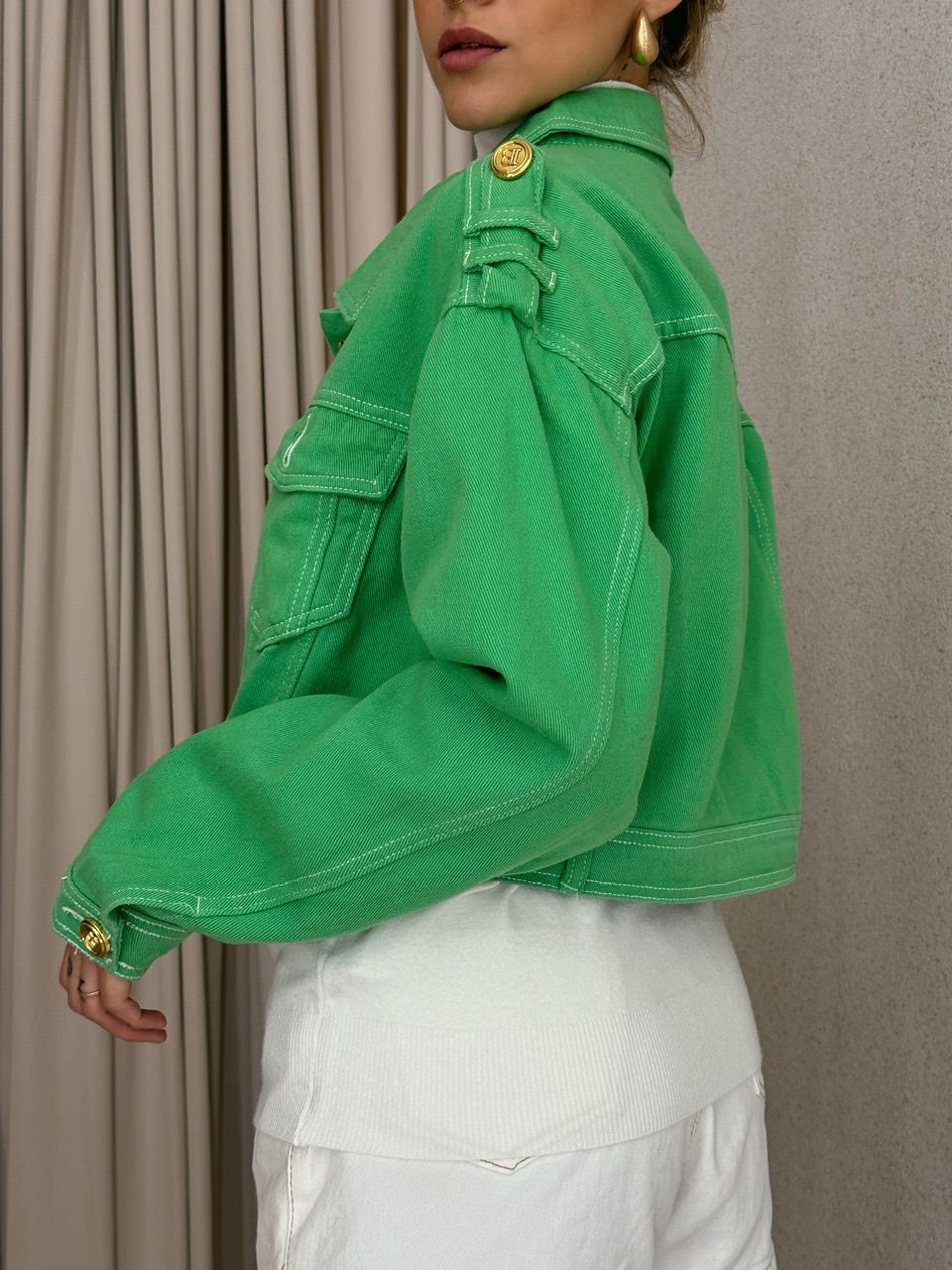 JAQUETA ALESSANDRA JEANS VERDE