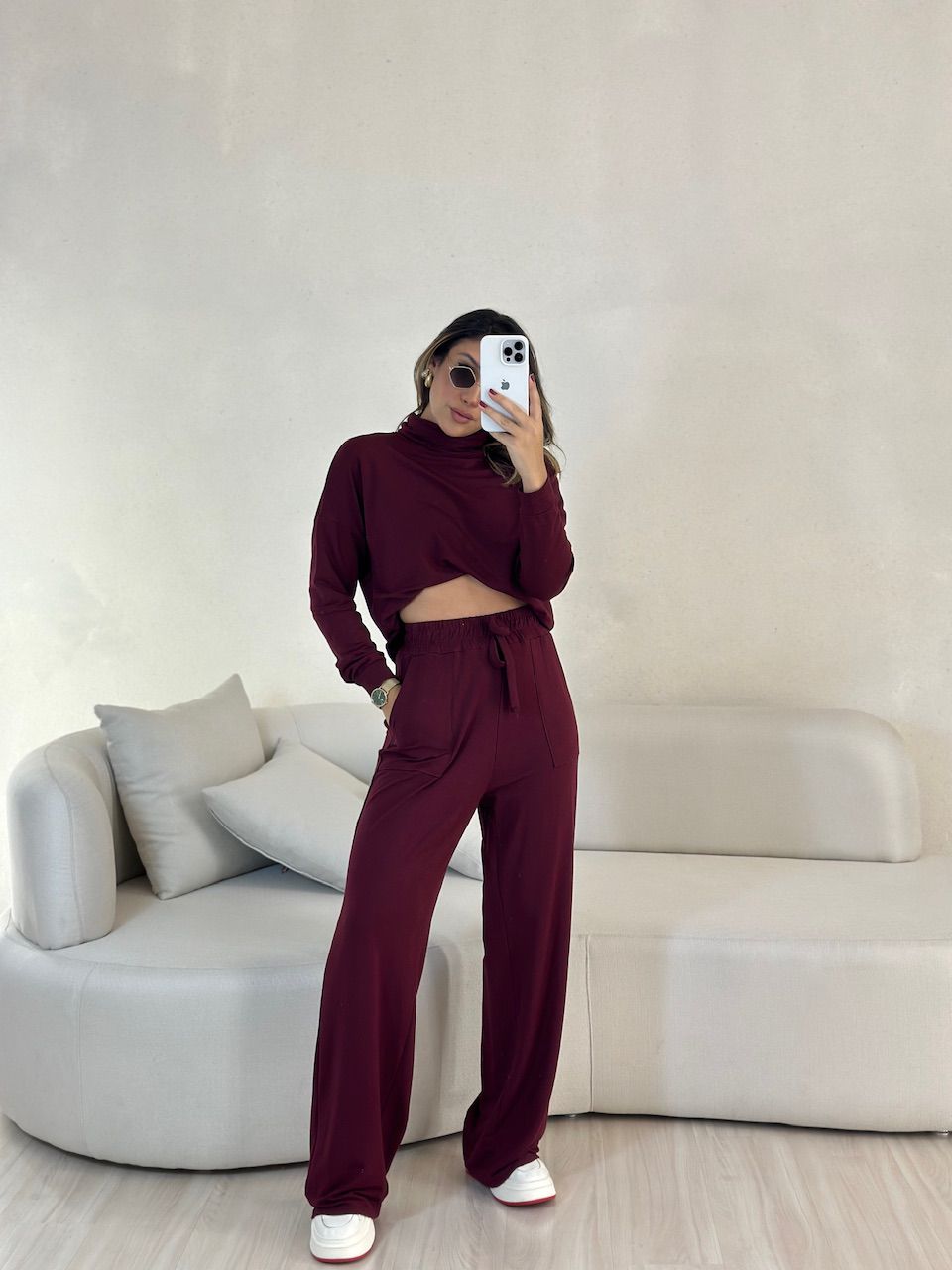 CONJUNTO LAVÍNIA MOLETINHO CHERRY RED