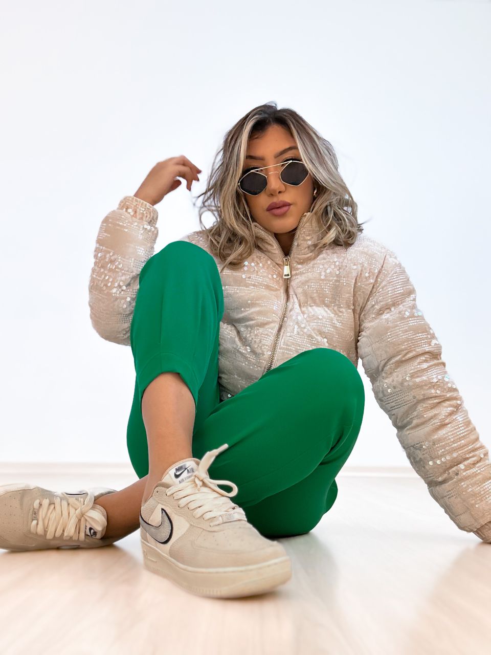 PUFFER PAETÊ Nude