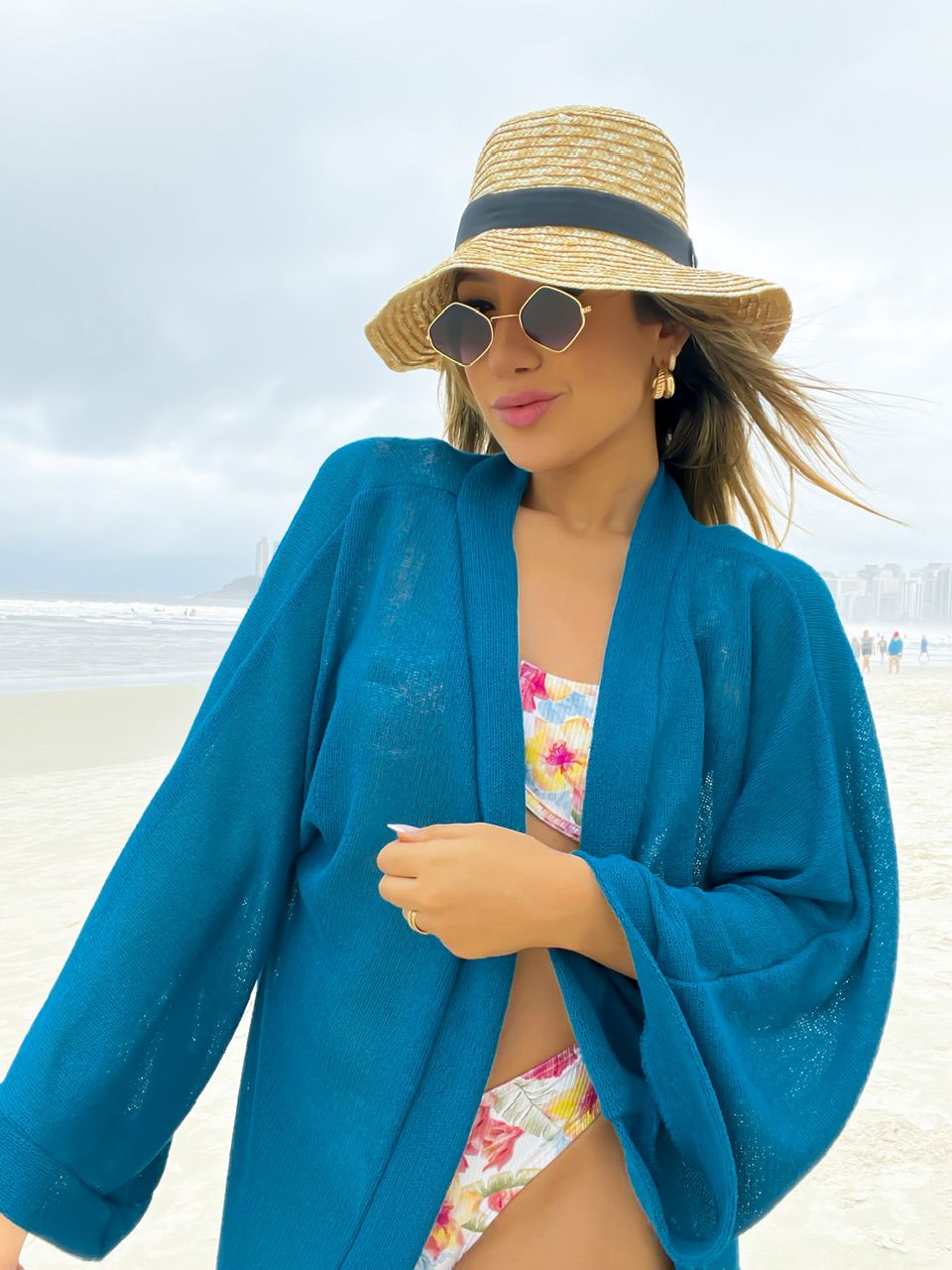KIMONO CF LONGO azul
