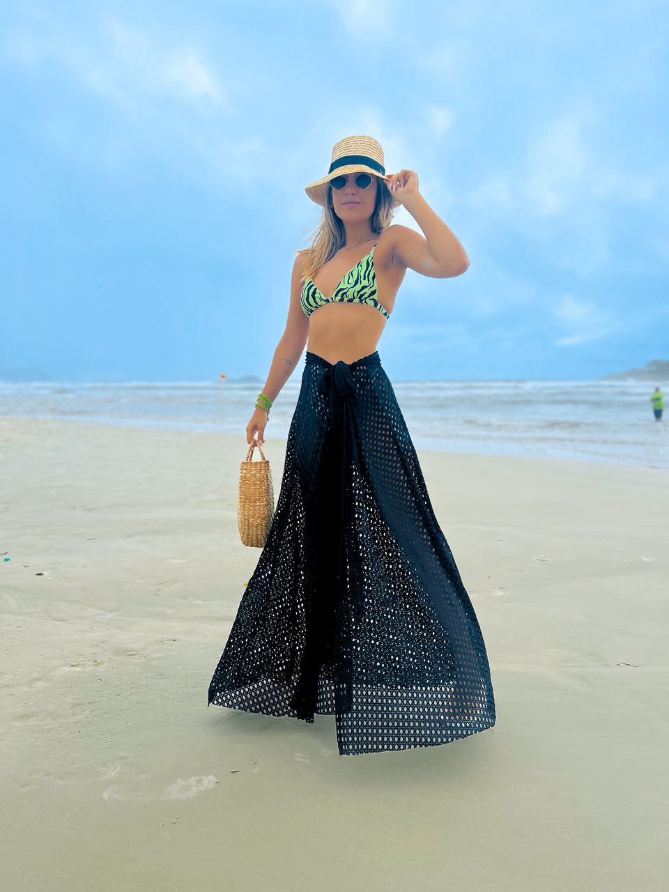 Saia Saída Búzios Preta - 0028670033 - CAROLLA FERRARO