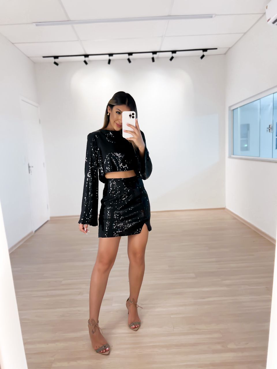 CONJUNTO CF PAETÊ preto - 0035530032 - CAROLLA FERRARO