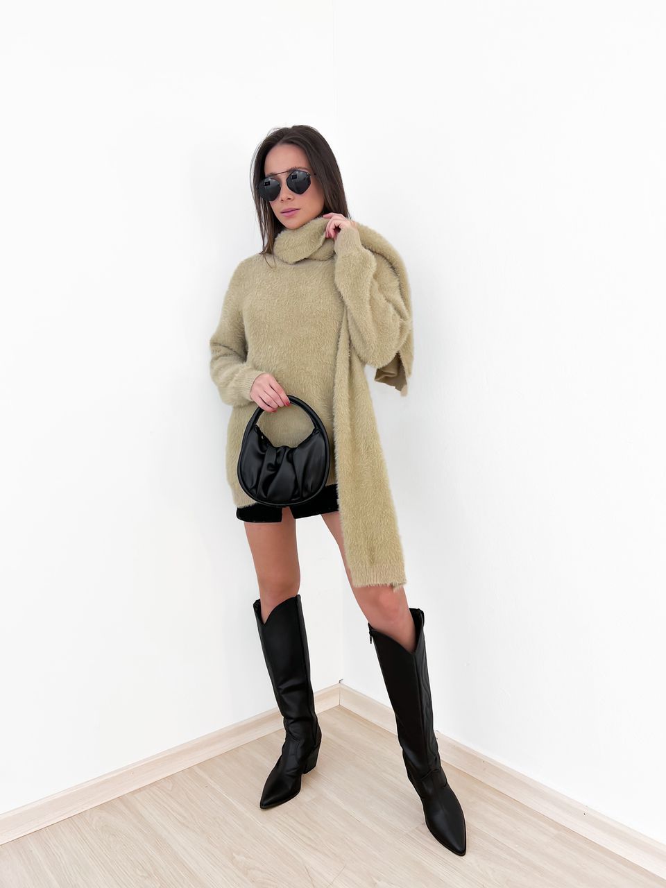 BLUSA PELINHOS COM CACHECOL Nude