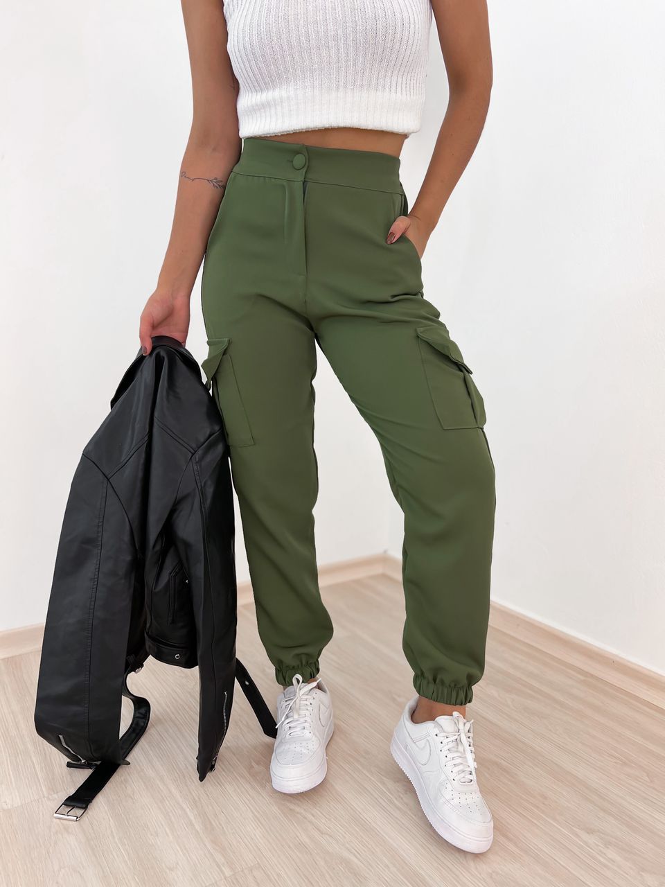 CALÇA CARGO JOGGER Verde Militar