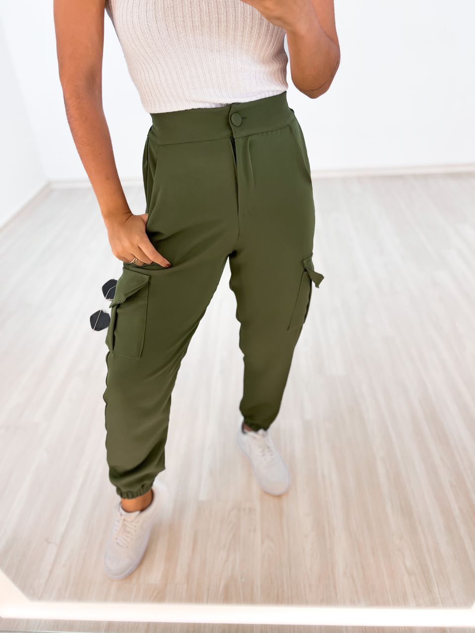 CALÇA CARGO JOGGER Verde Militar