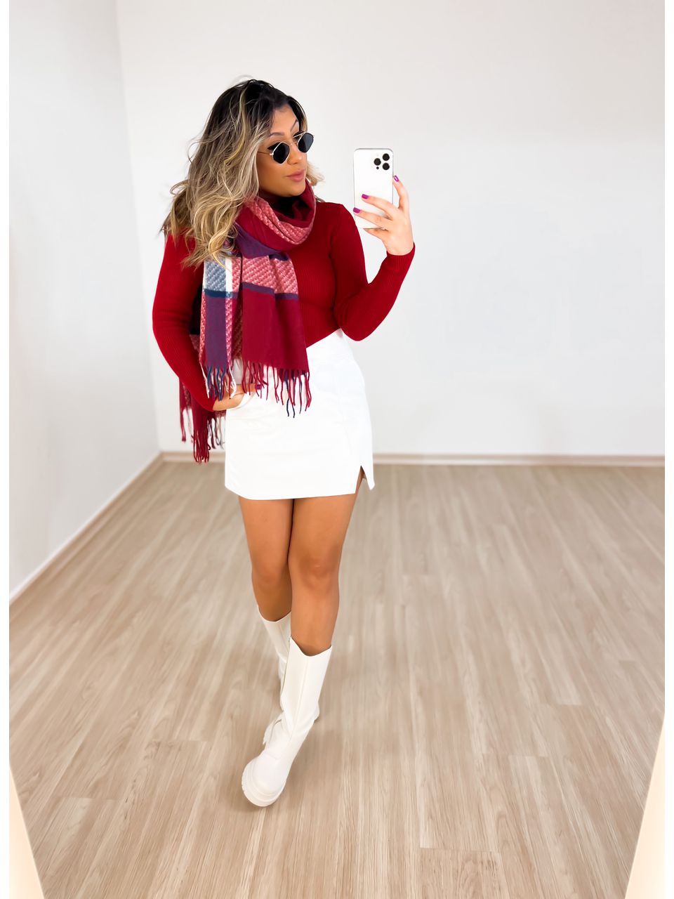 SAIA COURO FAKE CF branca