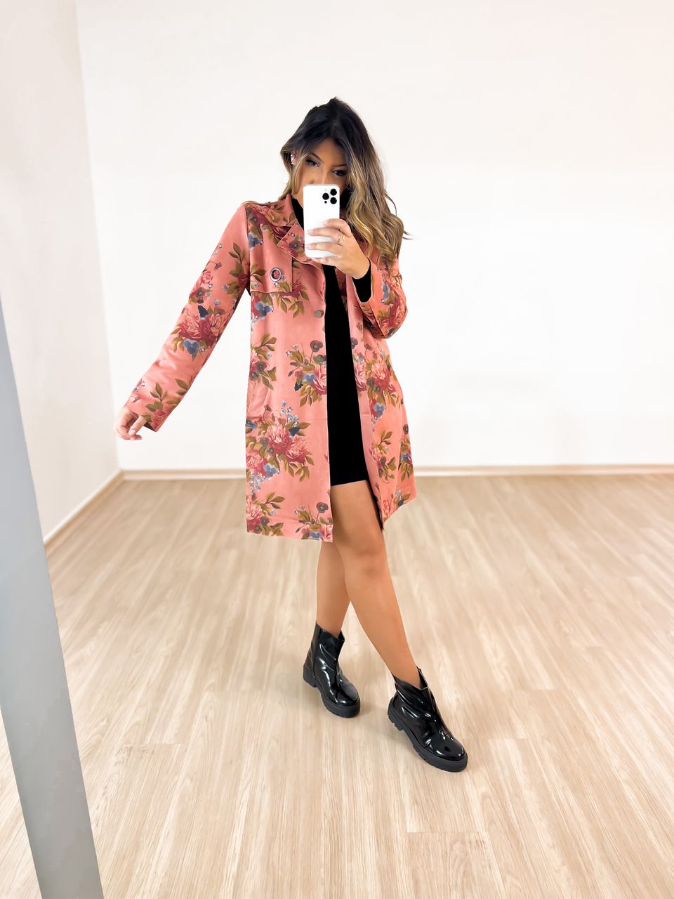 SOBRETUDO FLORAL Rosa