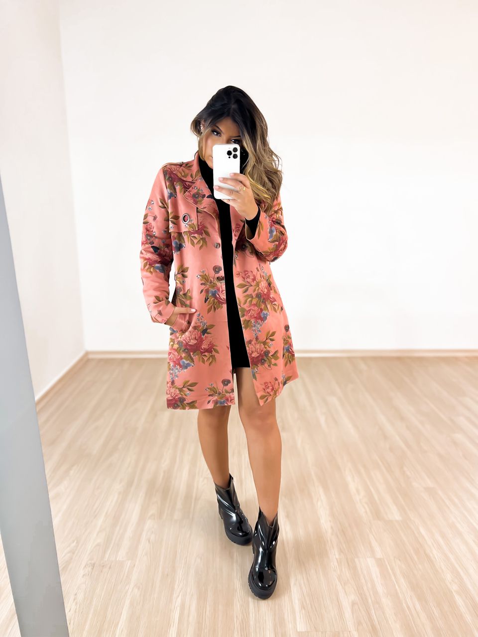 SOBRETUDO FLORAL Rosa