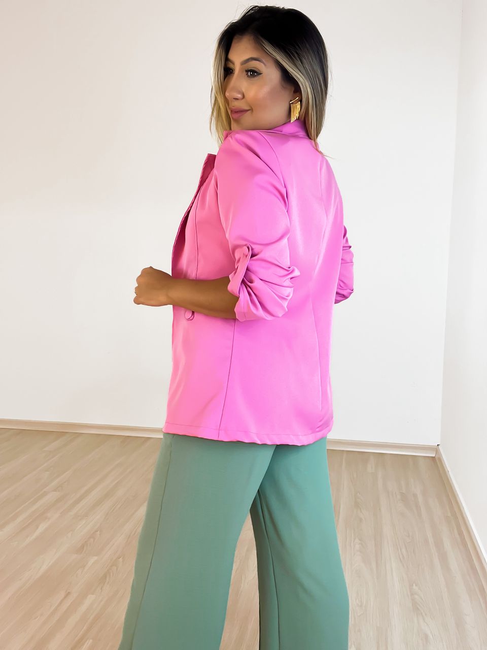 Blazer Cf Longo Rosa