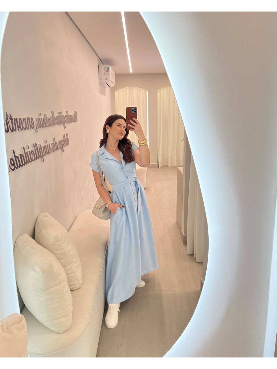 Chemise Lucia Azul Bebê - CASA JABÔ