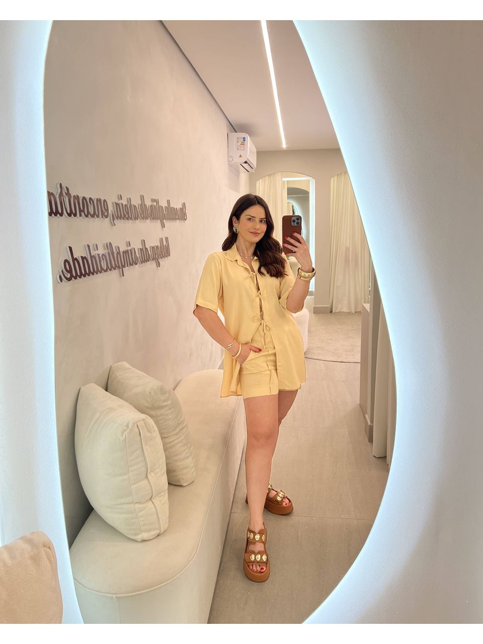 Conjunto Deise Amarelo Manteiga - CASA JABÔ