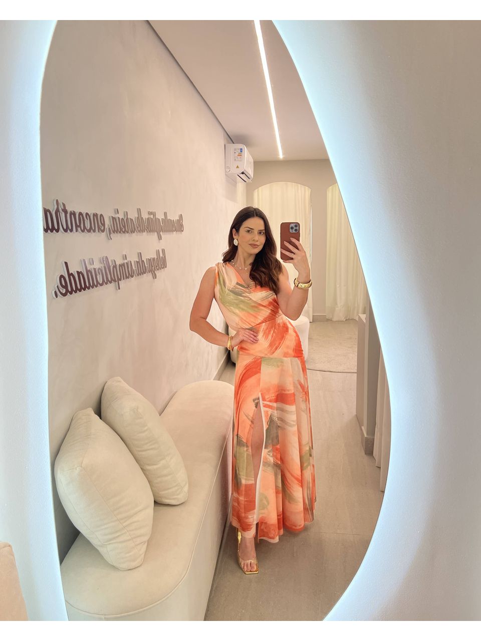 Conjunto Eliane Estampado Laranja - CASA JABÔ