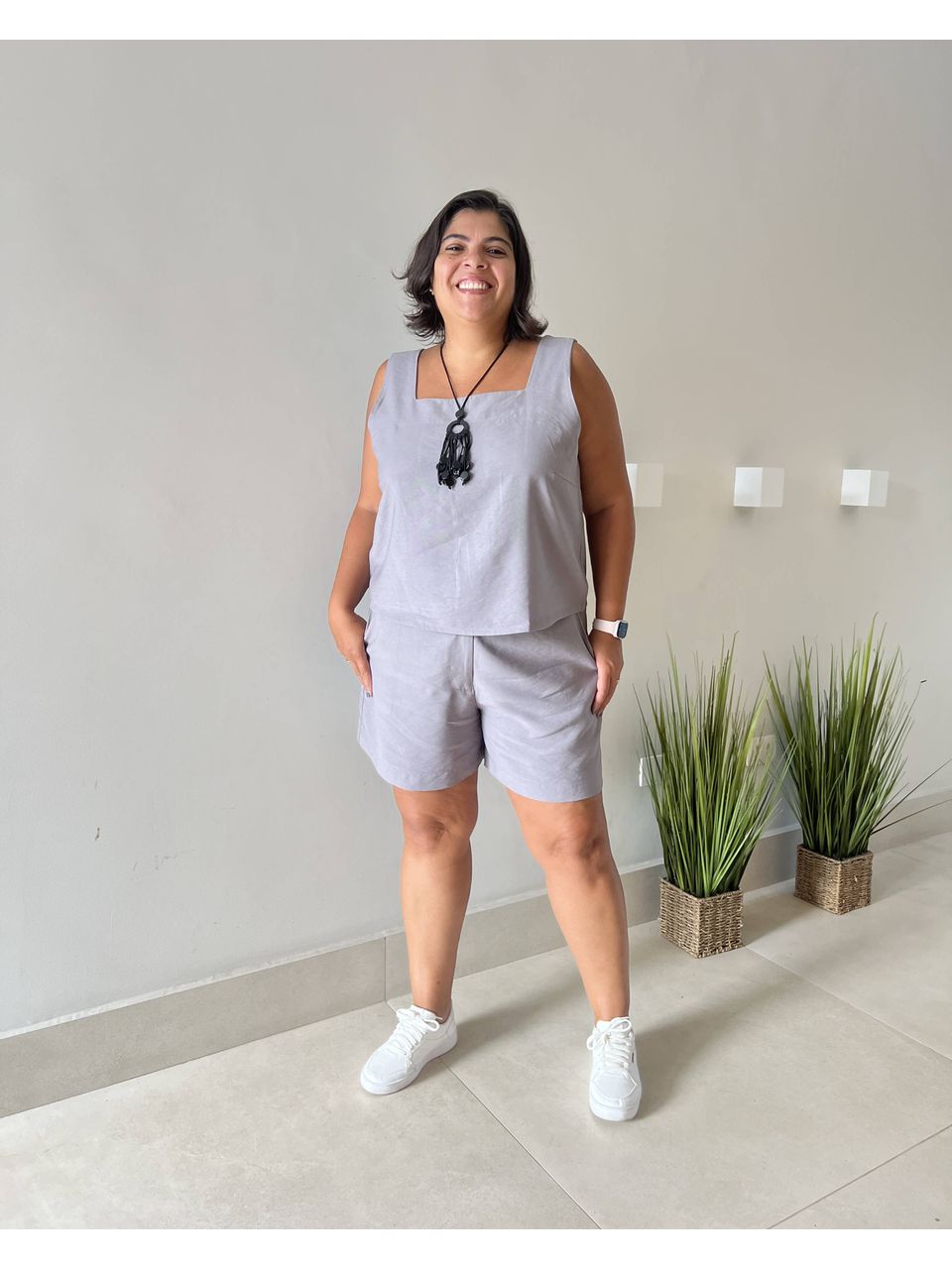 Conjunto Juliana Cinza - CASA JABÔ