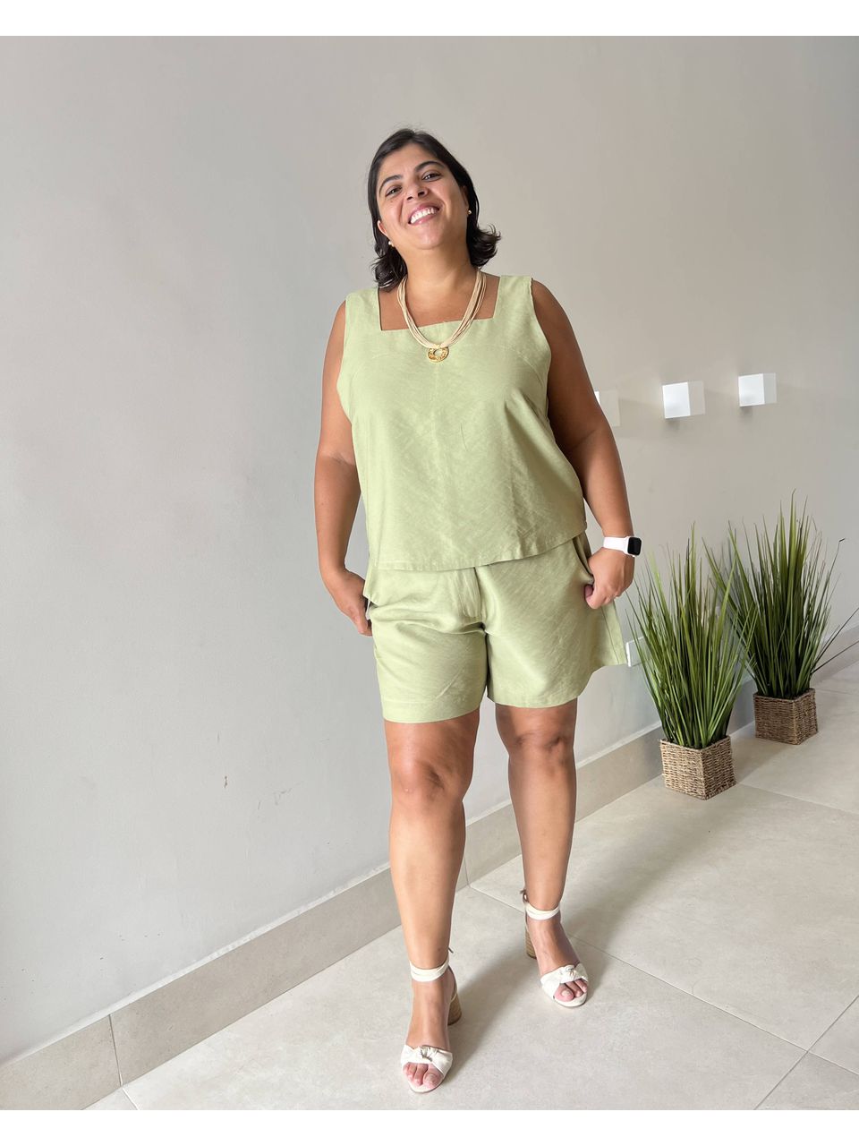 Conjunto Juliana Verde Oliva - CASA JABÔ