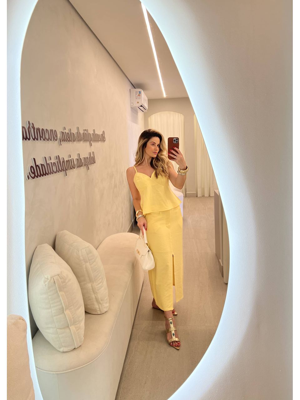 Saia Melissa Amarelo Manteiga - CASA JABÔ