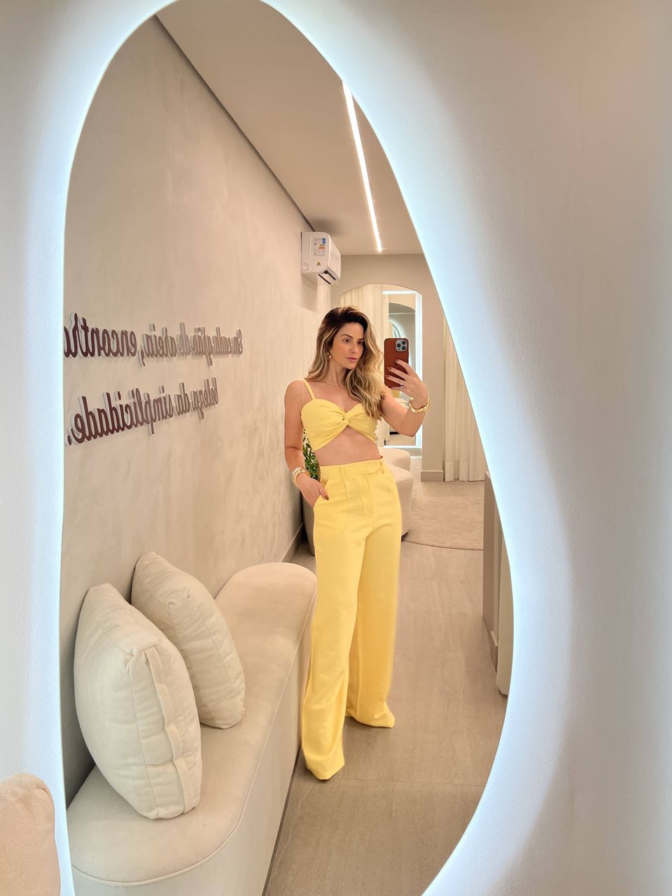 Calça Paola Amarelo Manteiga - CASA JABÔ