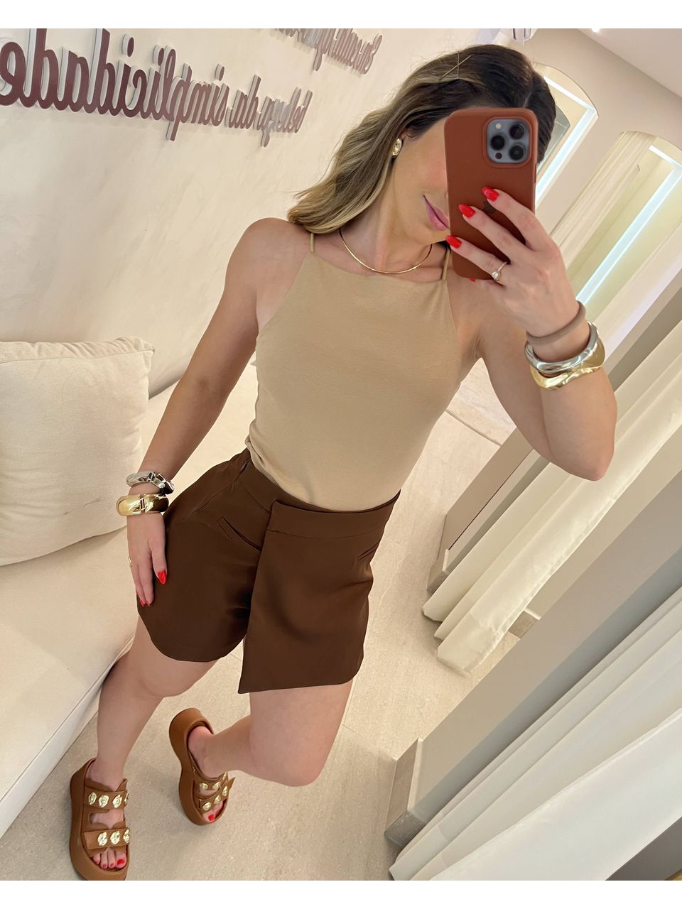 Short Saia Zara Chocolate - CASA JABÔ