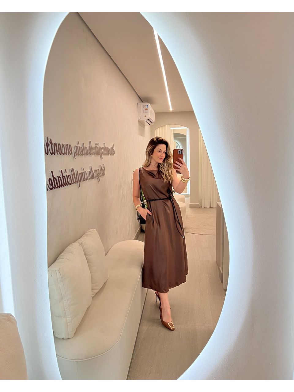Vestido Adriana Café - CASA JABÔ