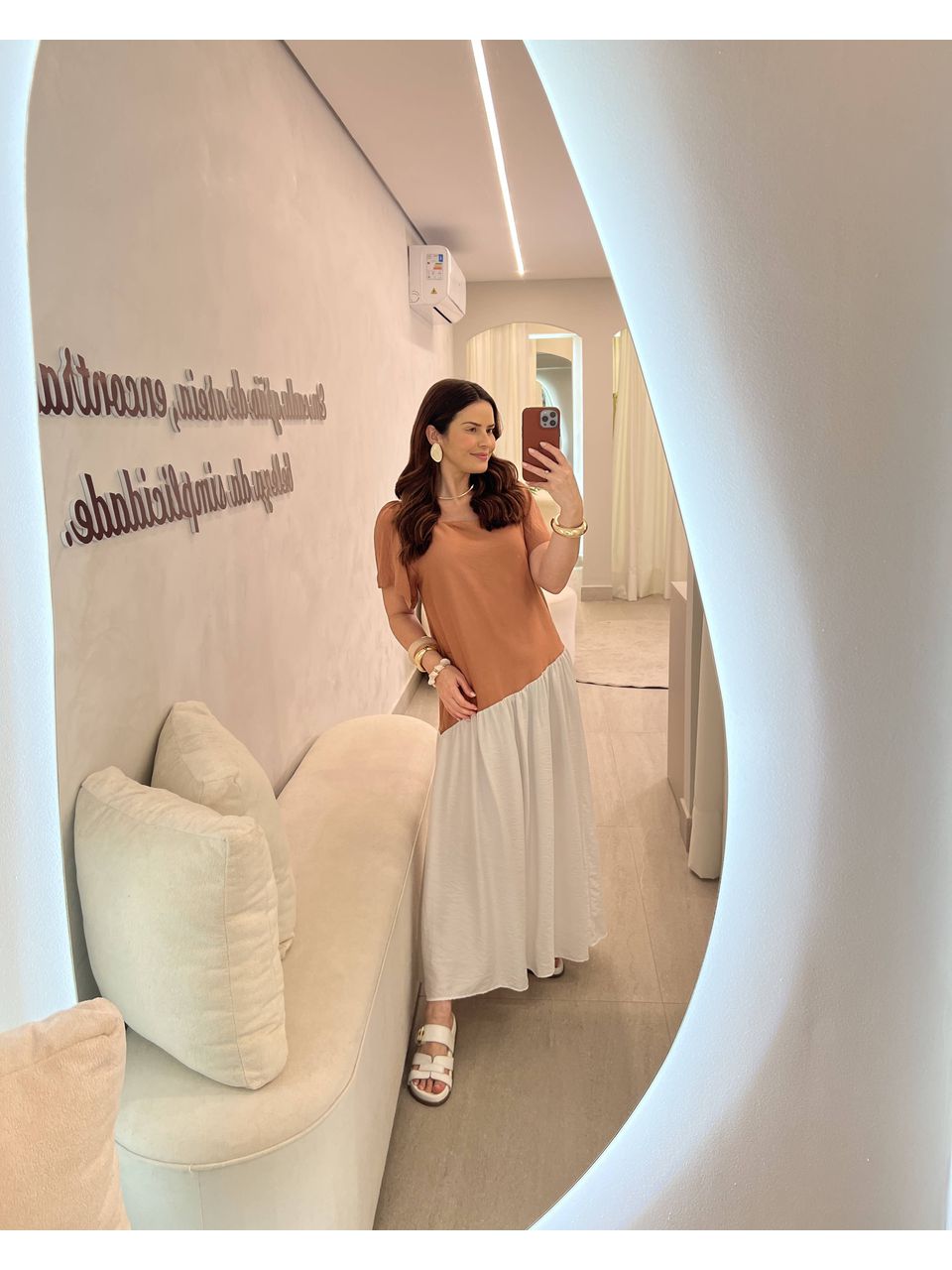 Vestido Ester Nude/branco - CASA JABÔ