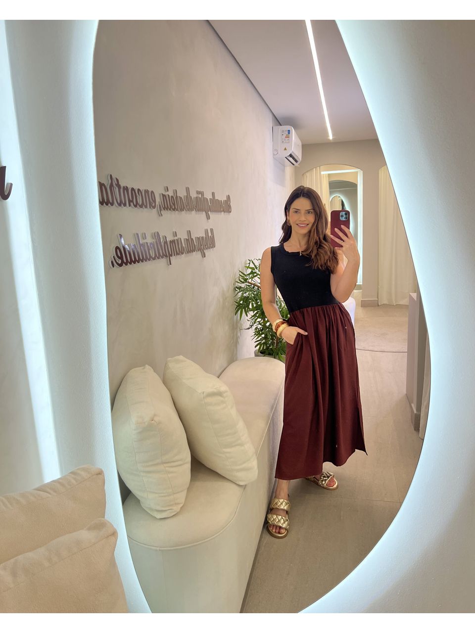 Vestido Fabiane Preto/marrom - CASA JABÔ