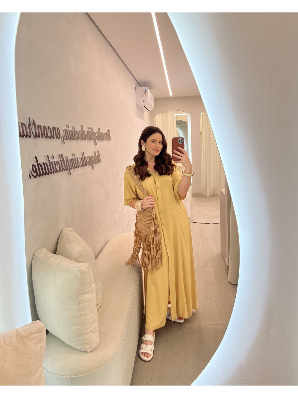 Vestido Ivone Ocre - CASA JABÔ