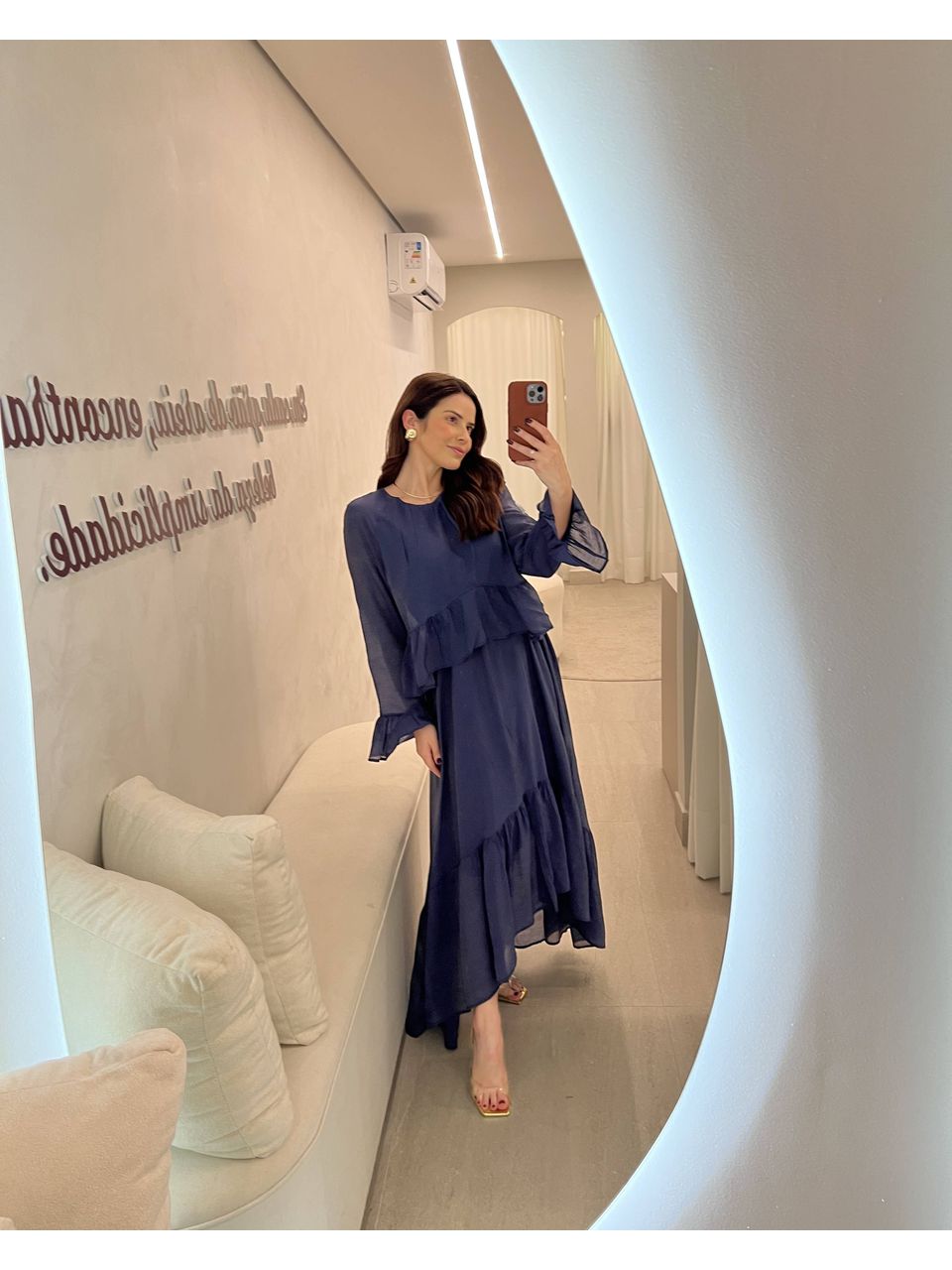 Vestido Lesle Azul Marinho - CASA JABÔ