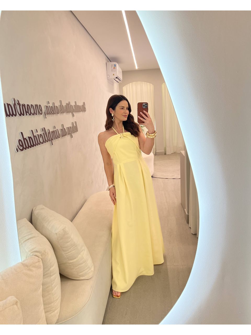 Vestido Vivian Amarelo Manteiga - CASA JABÔ