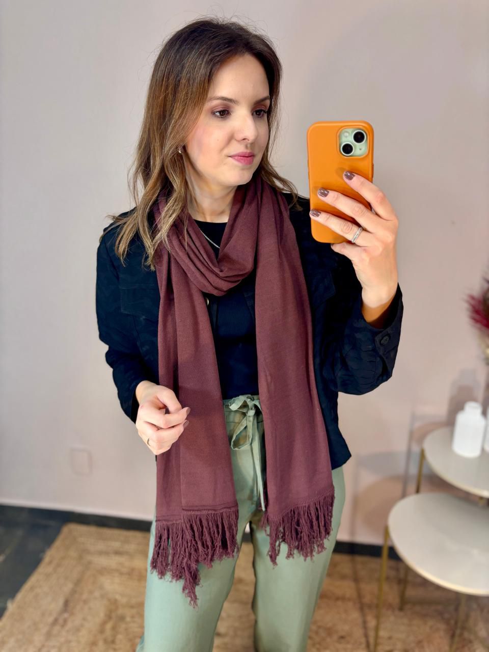 Pashmina Lã - Chocolate - DONNA LELLA