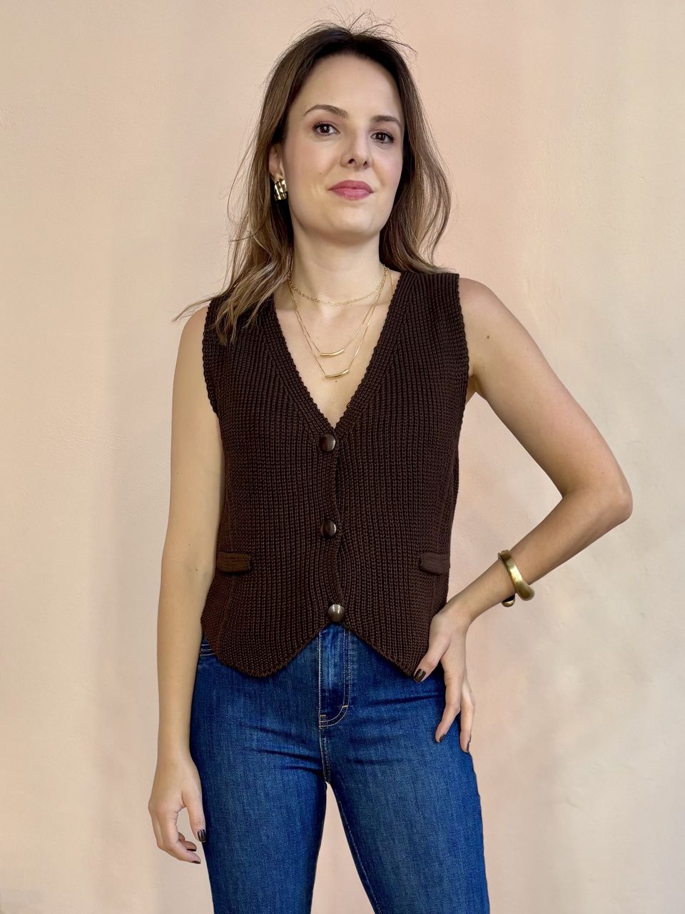Colete Tricô - DONNA LELLA